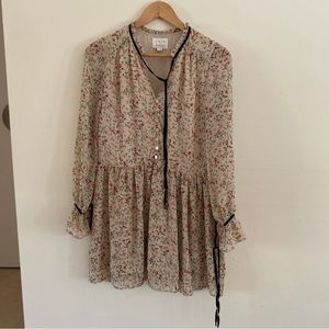 Boutique floral flounce mini dress